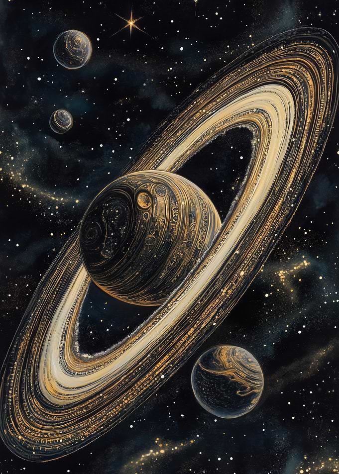Gold Ringed Planet