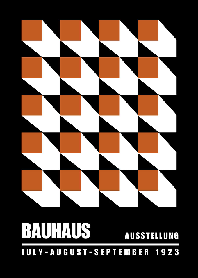 Bauhaus Geometric Poster