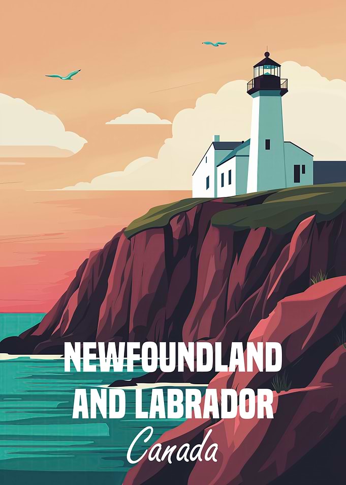 Newfoundland & Labrador Lighthouse Poster