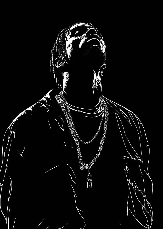 Rapper Legend Travis Scott Art