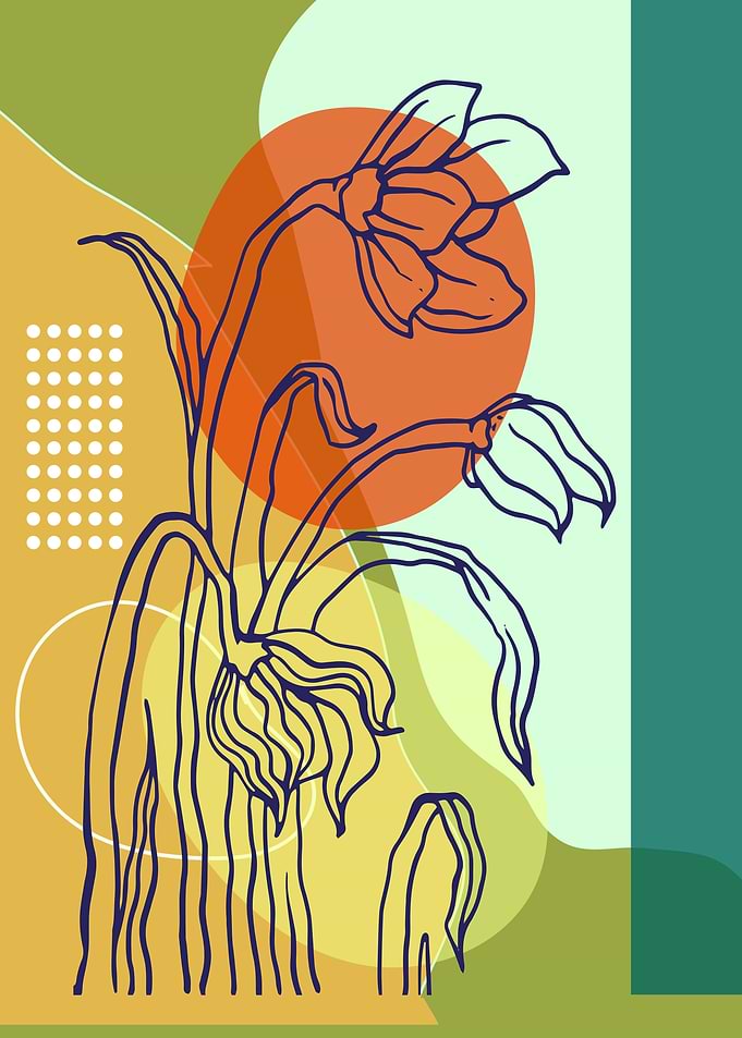 Abstract Floral Art Print
