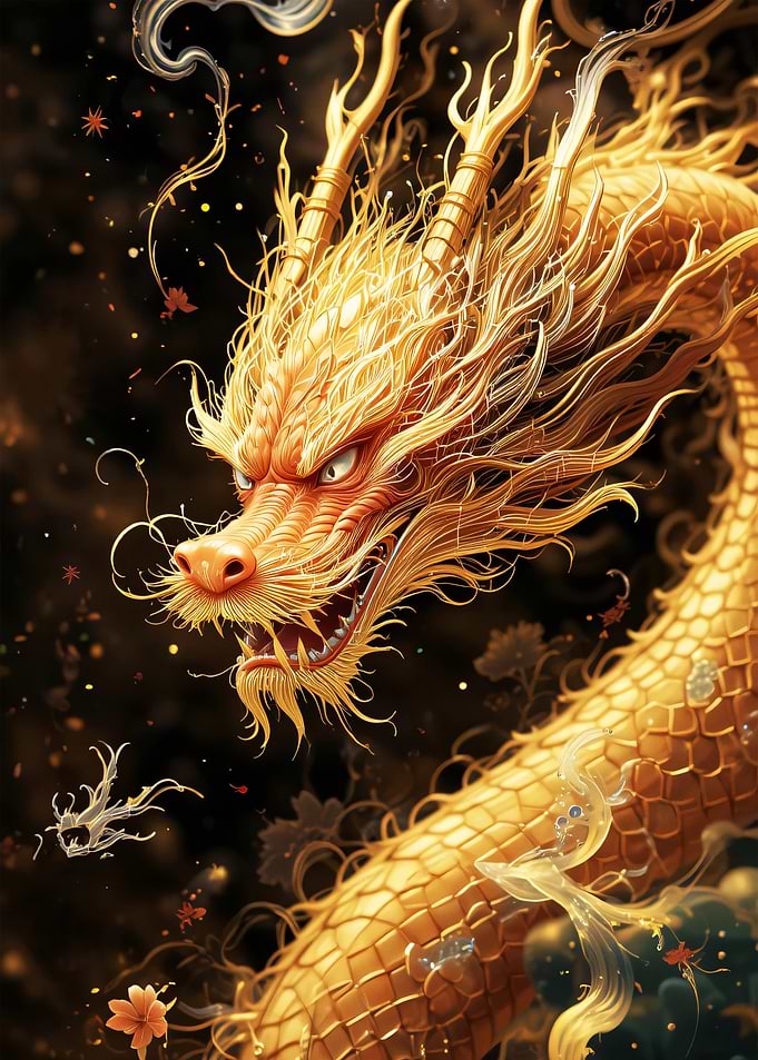 Golden Dragon Art