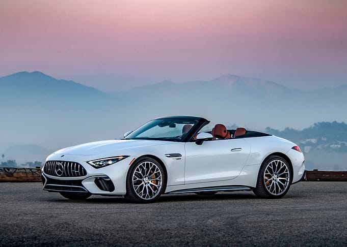White Mercedes-AMG SL Roadster