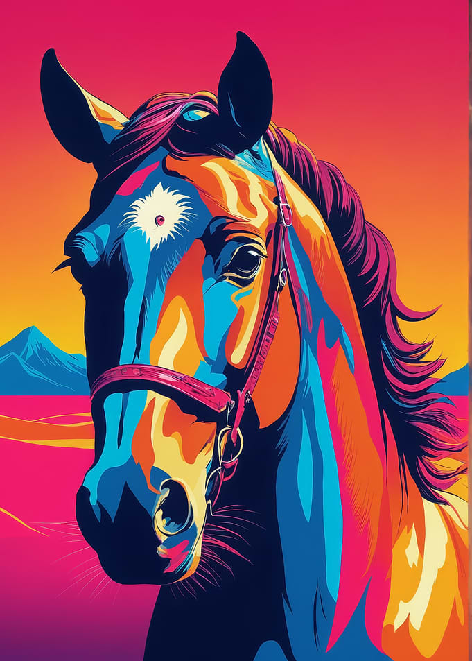Vibrant Horse Portrait