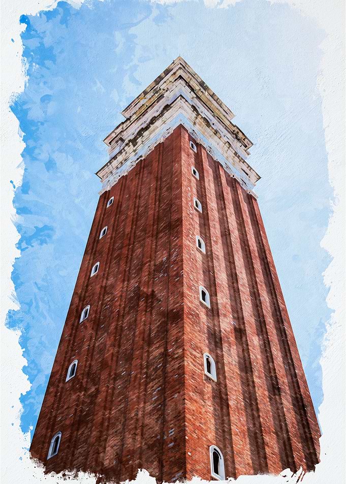 St. Mark's Campanile Watercolor
