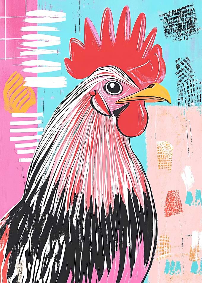Rooster Illustration Chicken Lovers