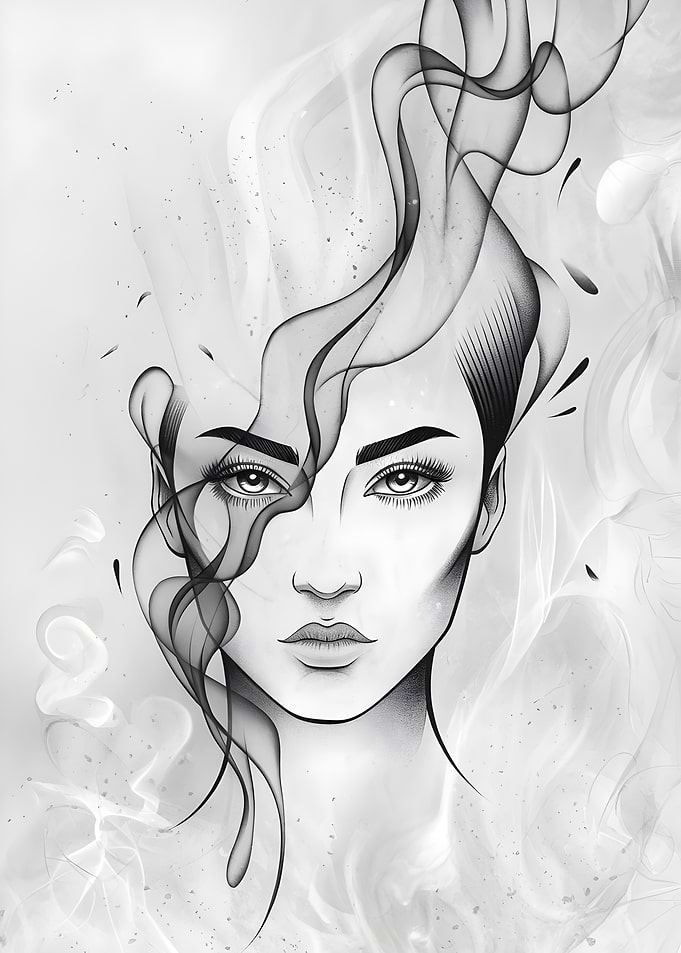 Smoke and Woman