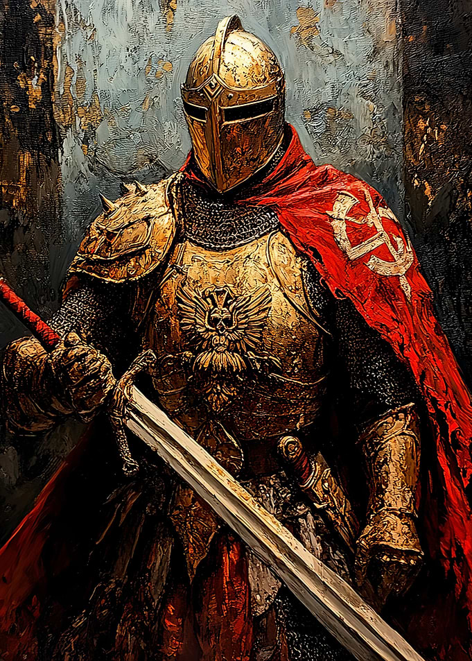 Golden Knight with Sword