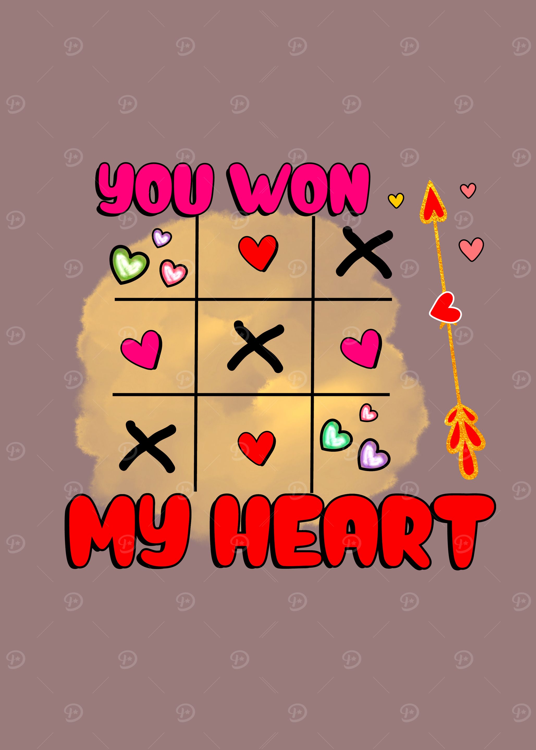 You Won My Heart Tic Tac Toe