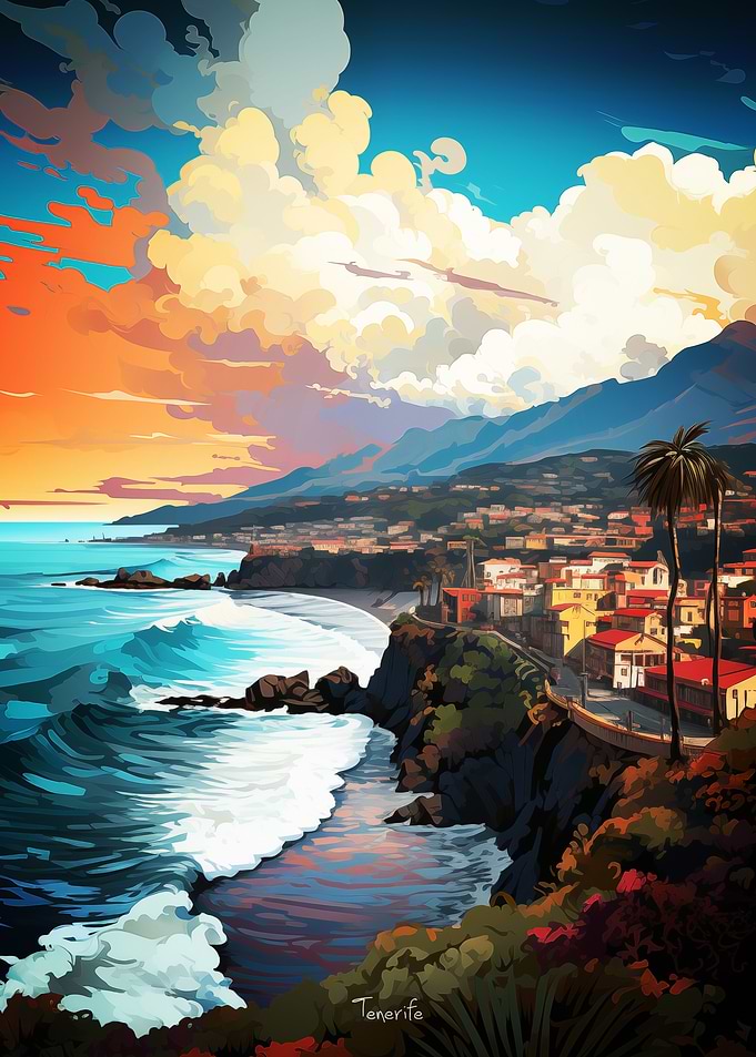 Discover Tenerife Oil Painting
