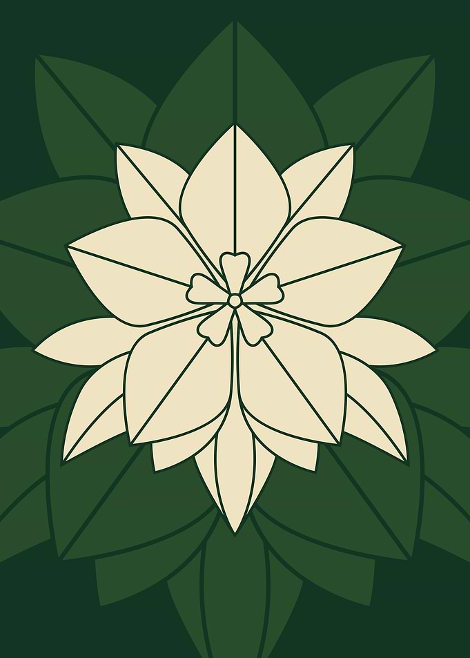 Green Forest Flower Mandala