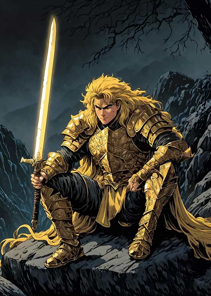 Golden Knight Illustration