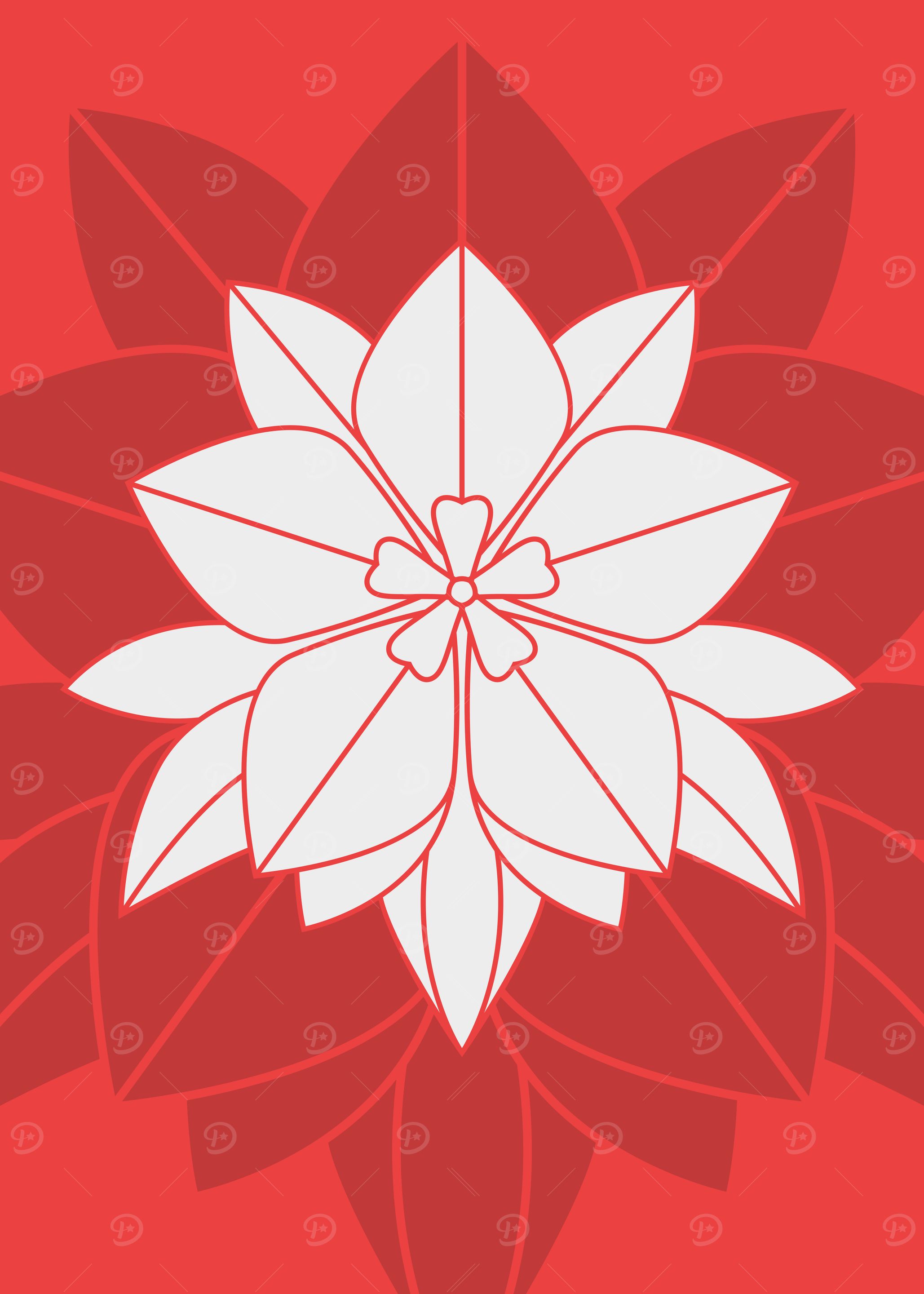 Red Flower Mandala