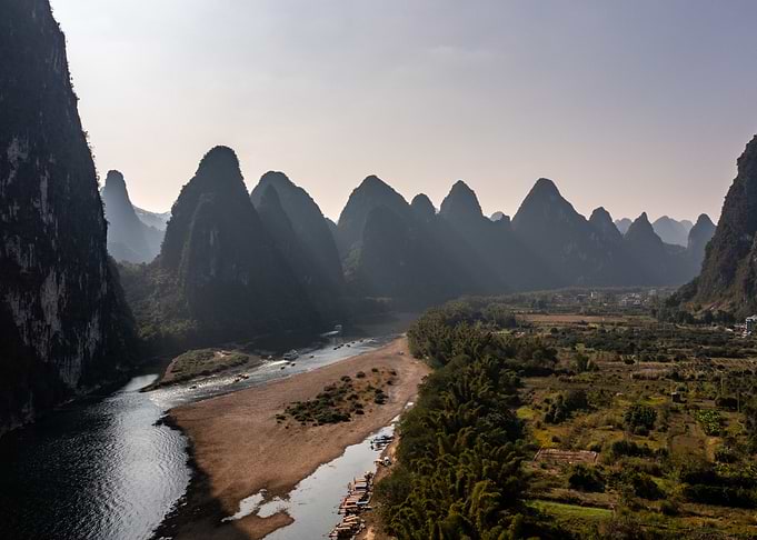 Guilin Karst Mountains and Li River