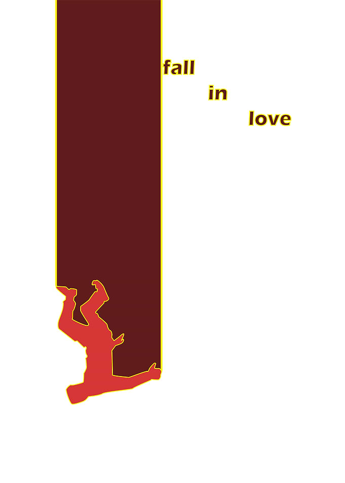 Fall in Love Minimalist Art