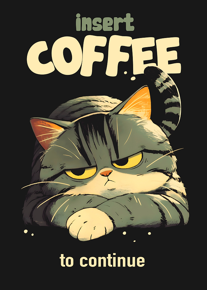 Cute Cat Wants Coffee