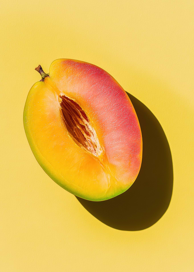 Mango Slice on Yellow