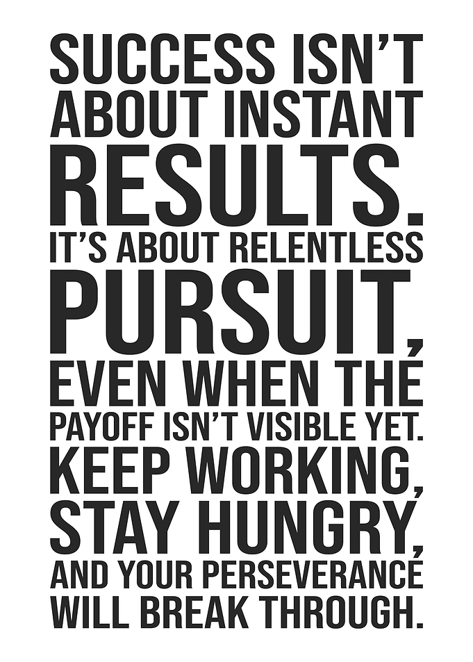 Success is Relentless Pursuit