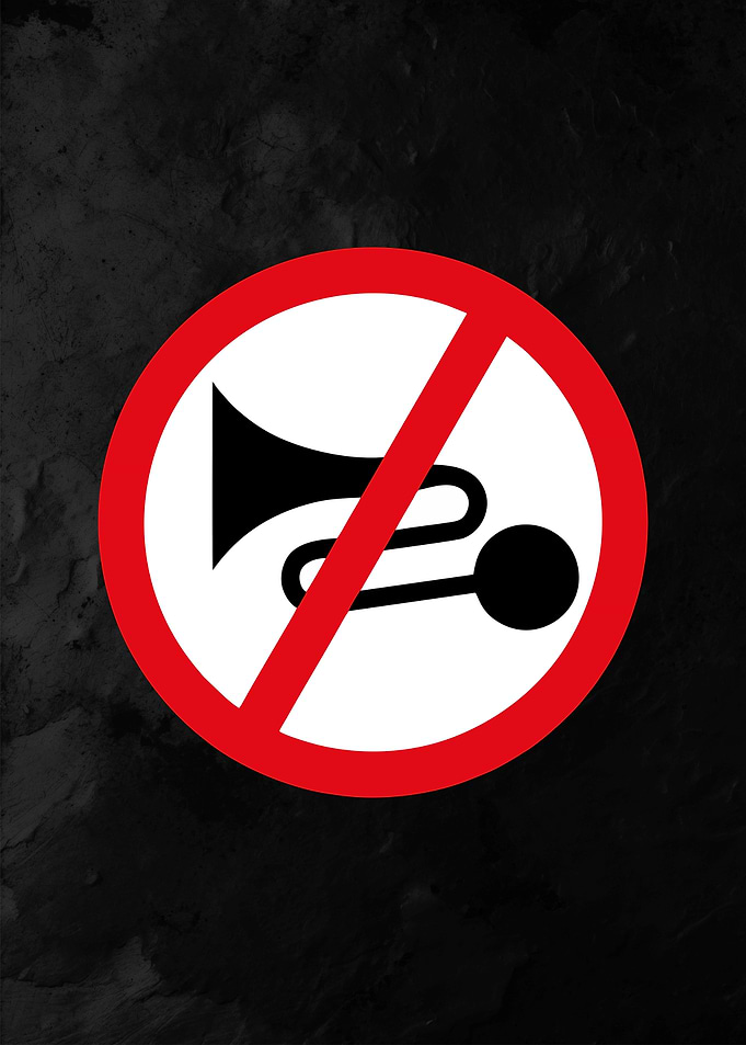 No Honking Sign