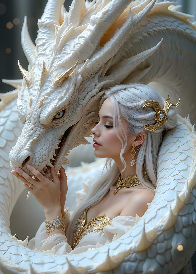 Woman and White Dragon