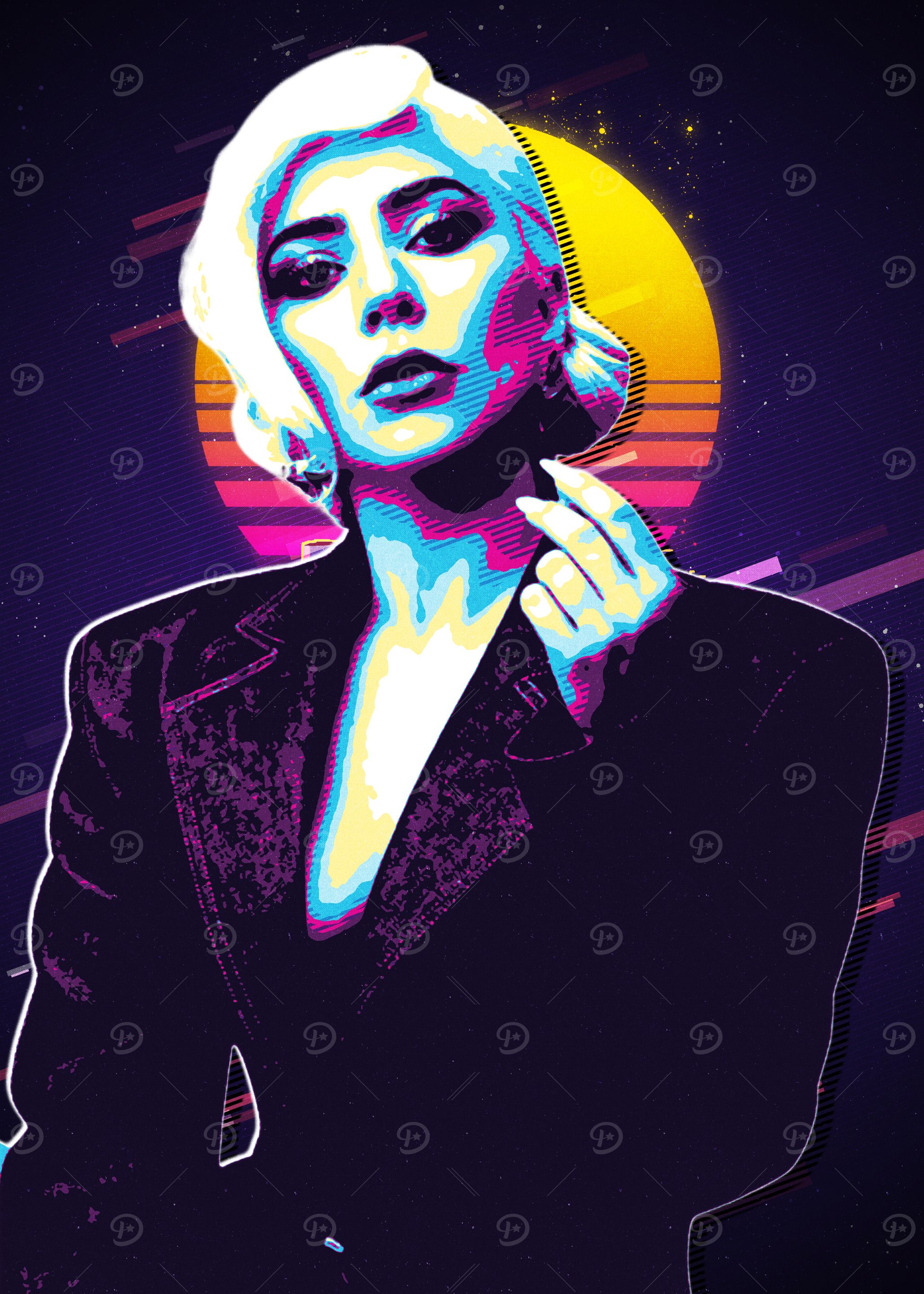 Lady Gaga Retro Art
