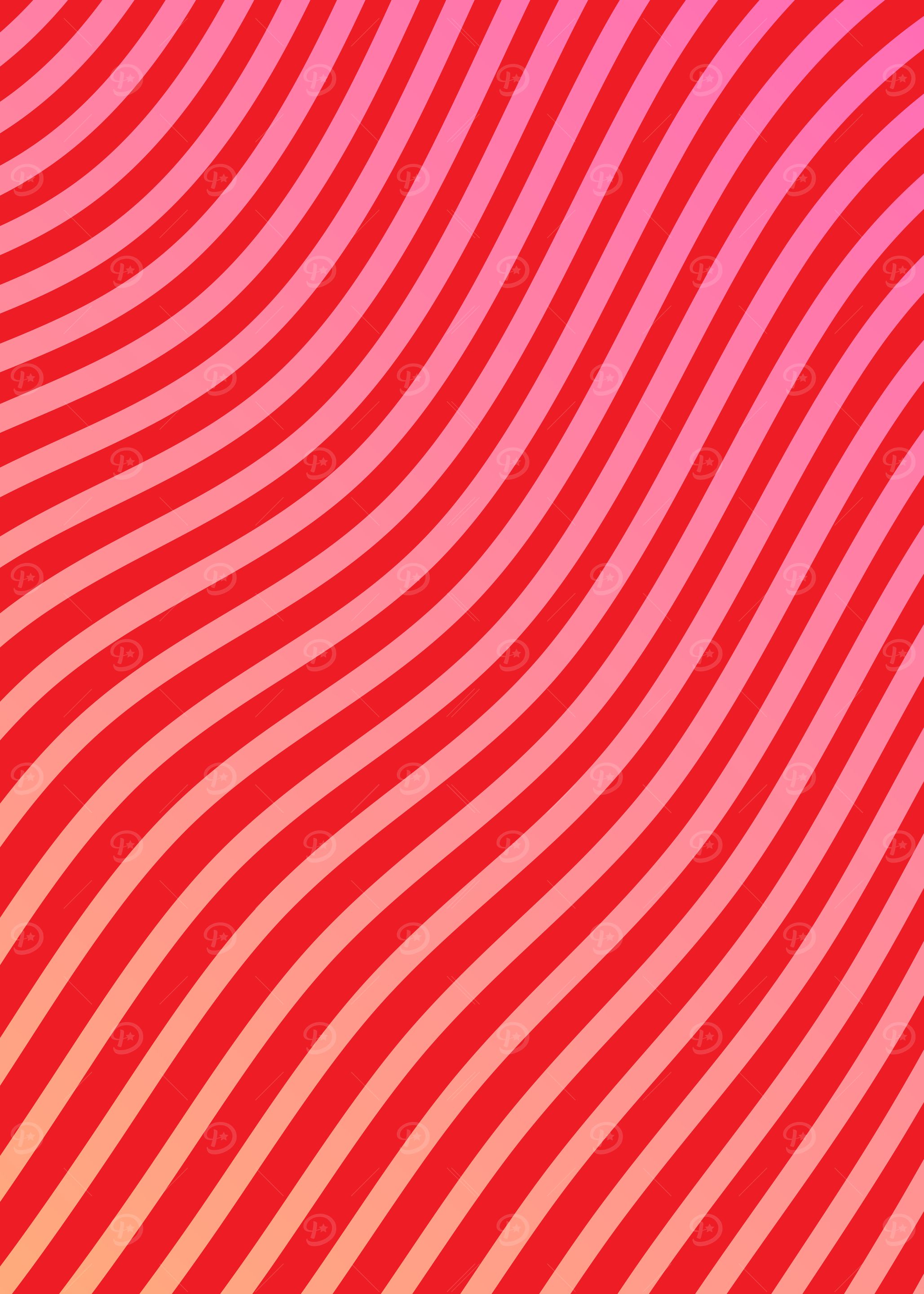 Red and Pink Wavy Stripes