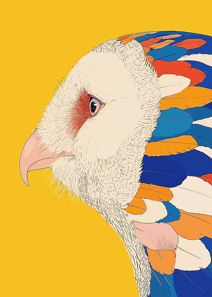 Colorful Owl Portrait