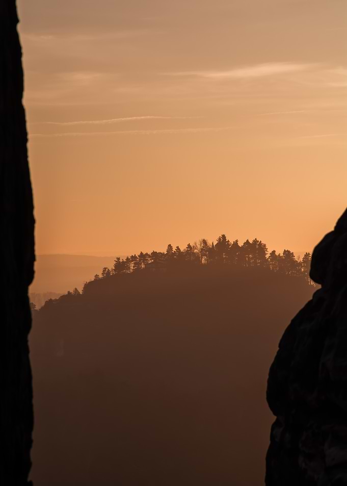 Sunset Over Mountains