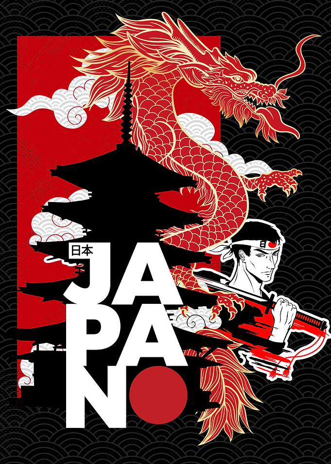Japanese Dragon & Samurai