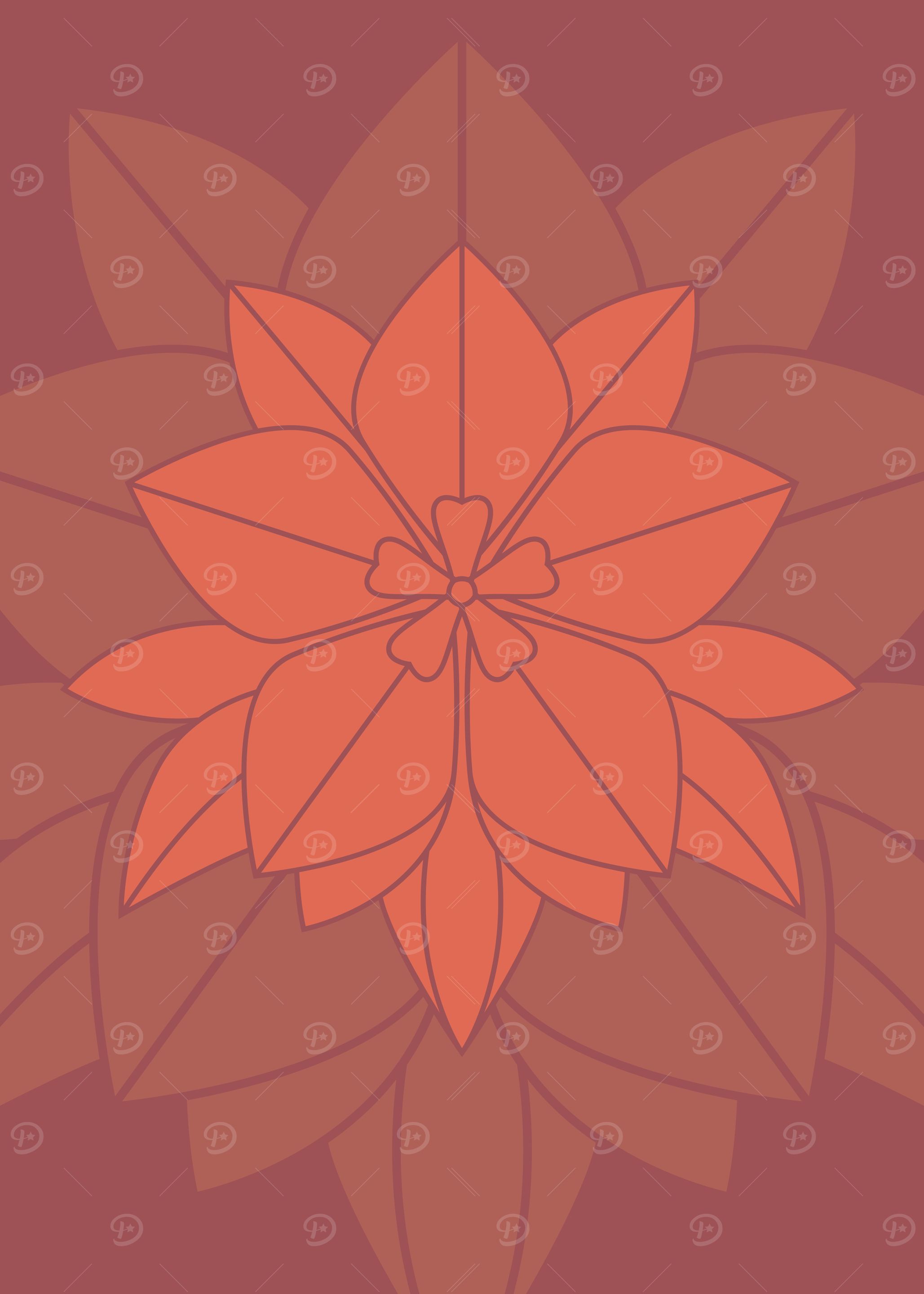 Brown Flower Mandala