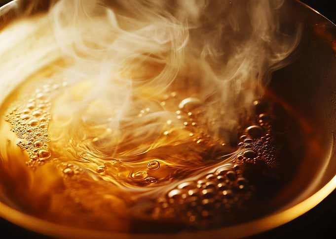 Steaming Golden Coffee
