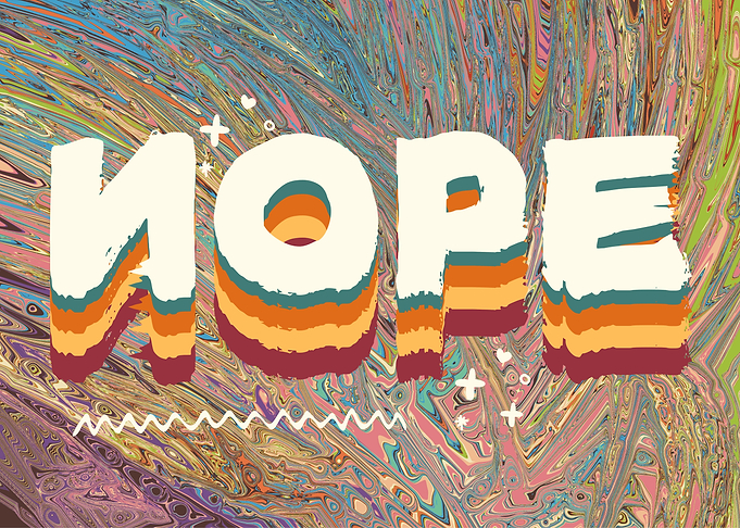 Nope Retro Abstract Graffiti Design