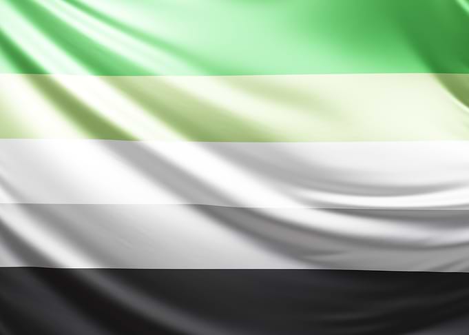 Aromantic Pride Flag, realistic lgbt flag