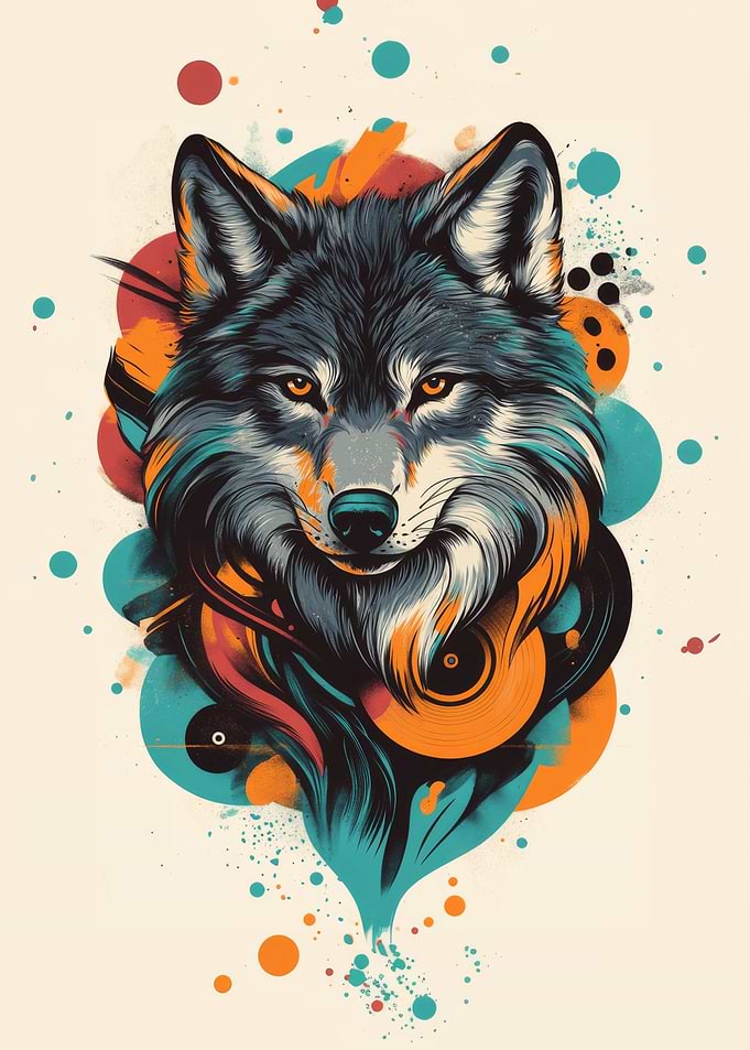 Bold Wolf Portrait Poster | Stunning Gift for Nature and Adventure Lovers