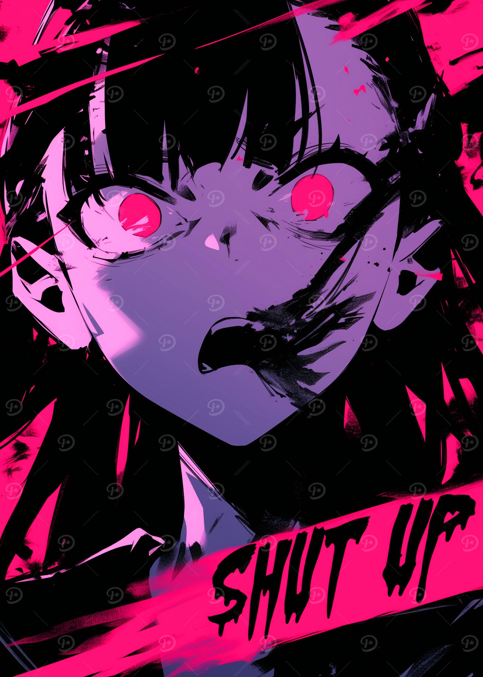 Anime Girl Shouting
