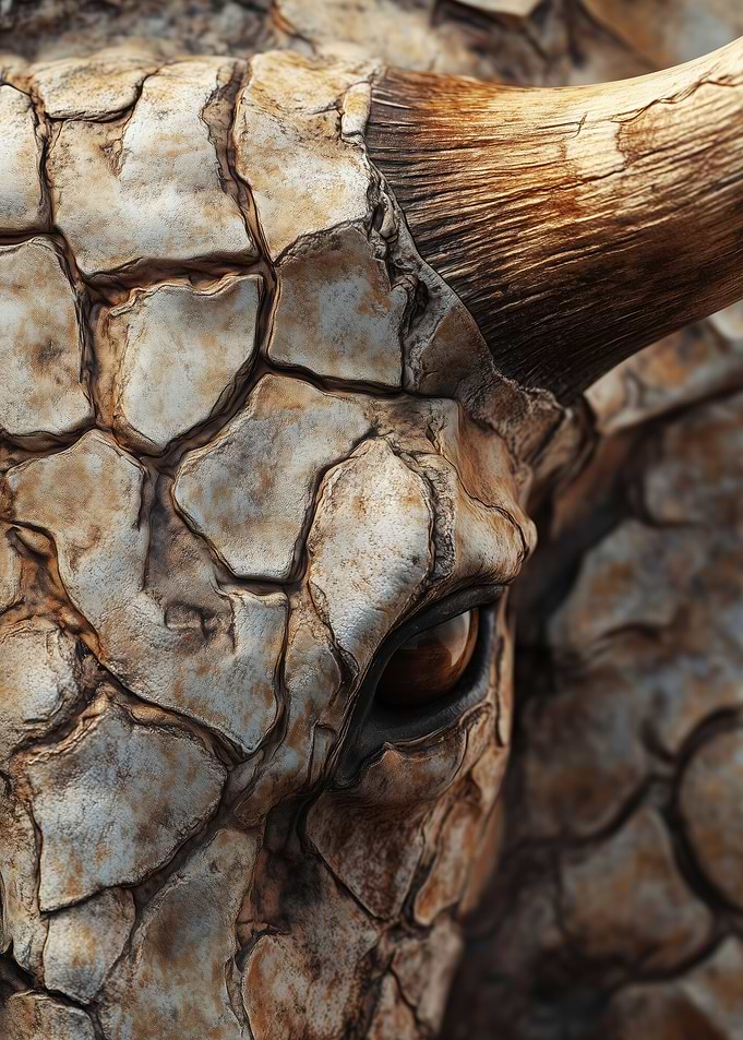 Close-up of a Horn Bull