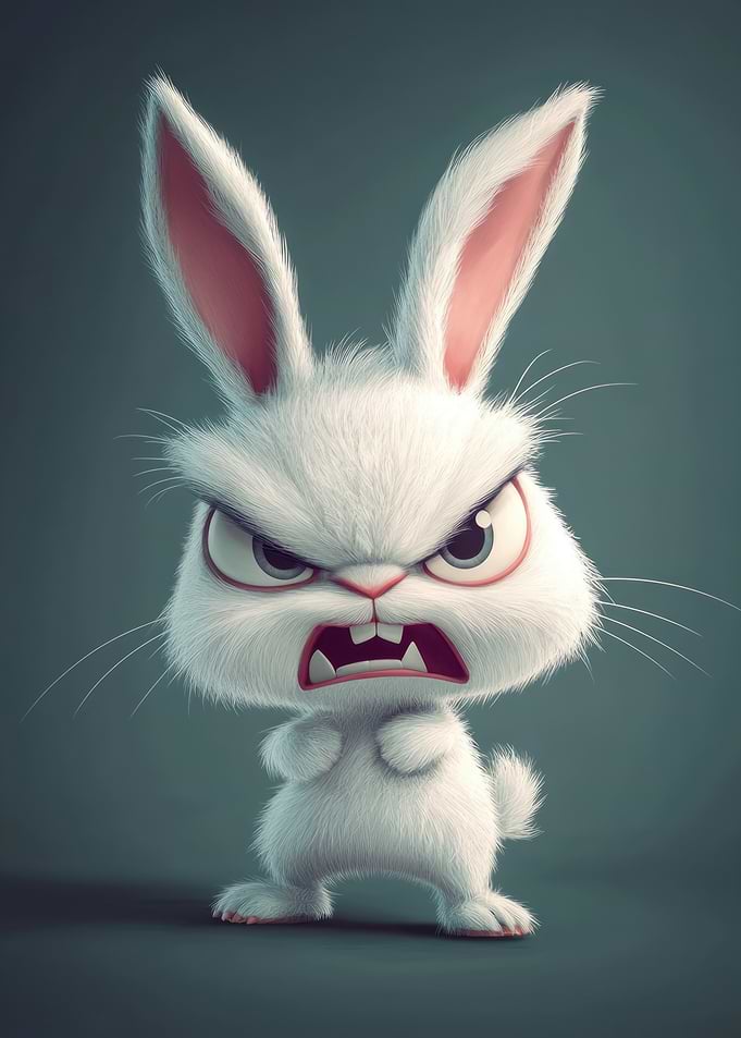 Angry Bunny Illustration