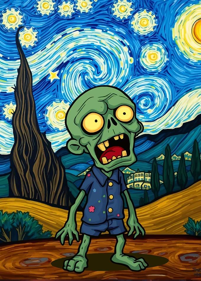 Zombie in Starry Night