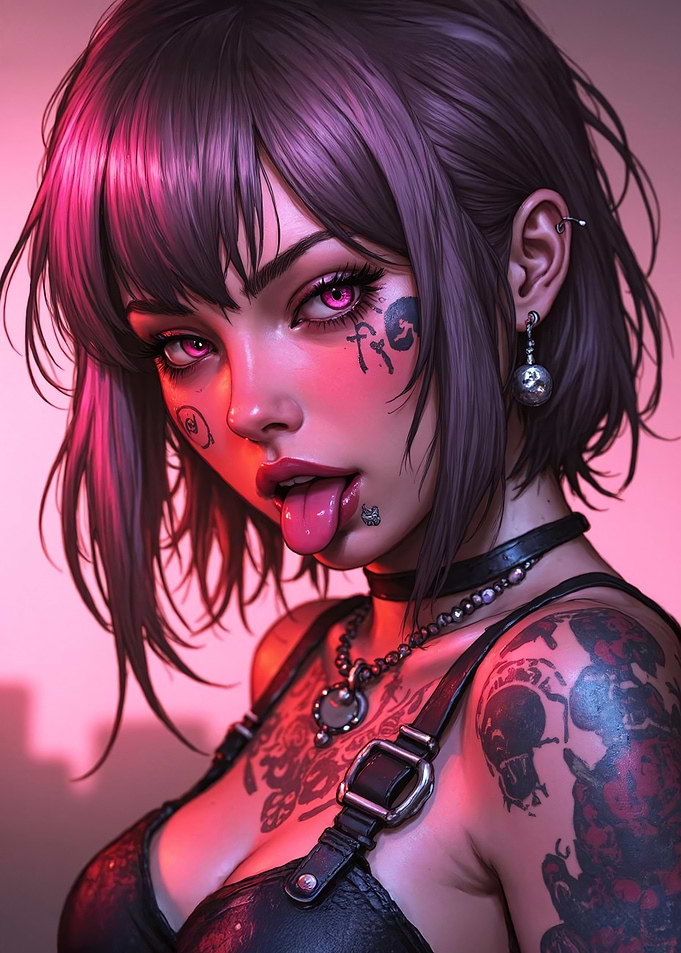 Cyberpunk Girl Portrait