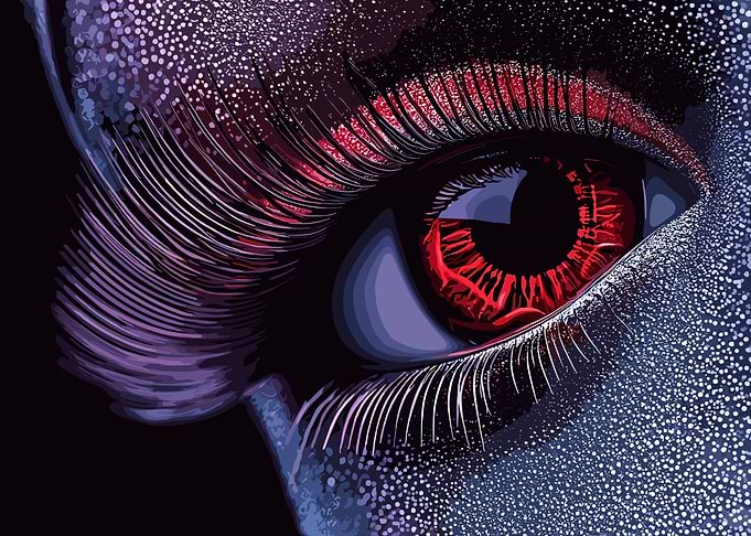 Red Eye Close-Up