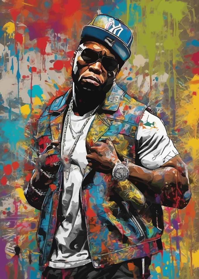 50 Cent Graffiti Portrait