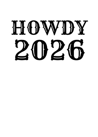 Howdy 2026 Text Art