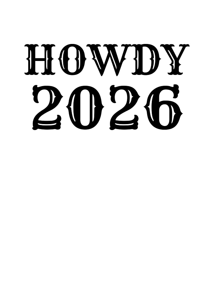 Howdy 2026 Text Art