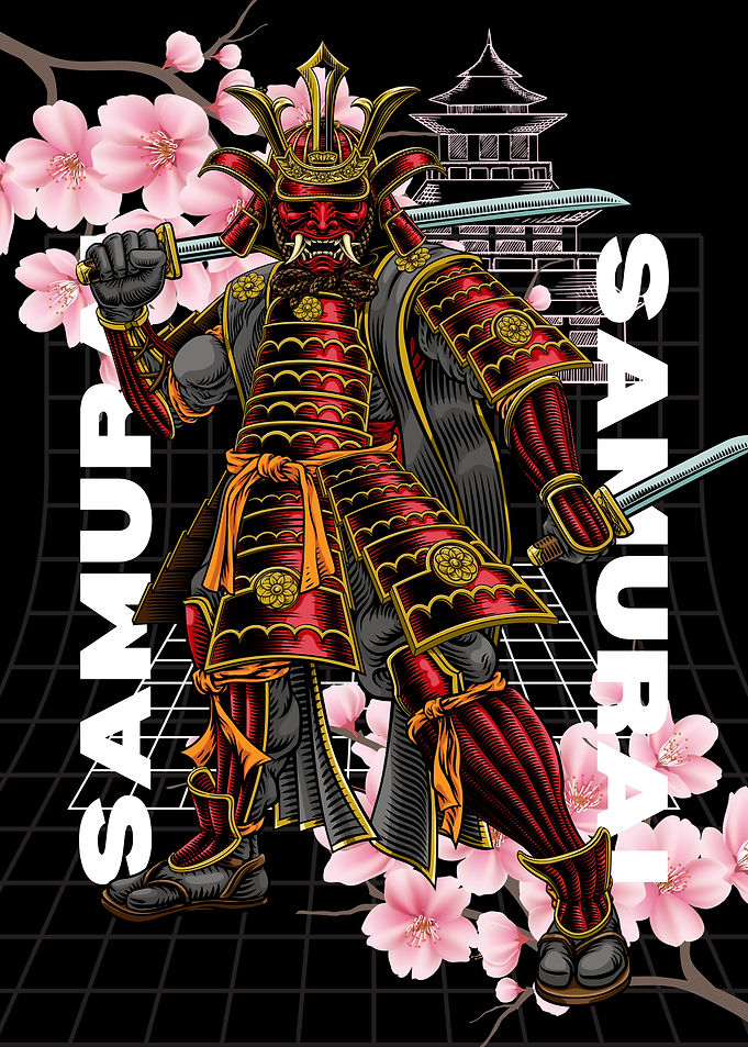 Samurai Warrior Illustration