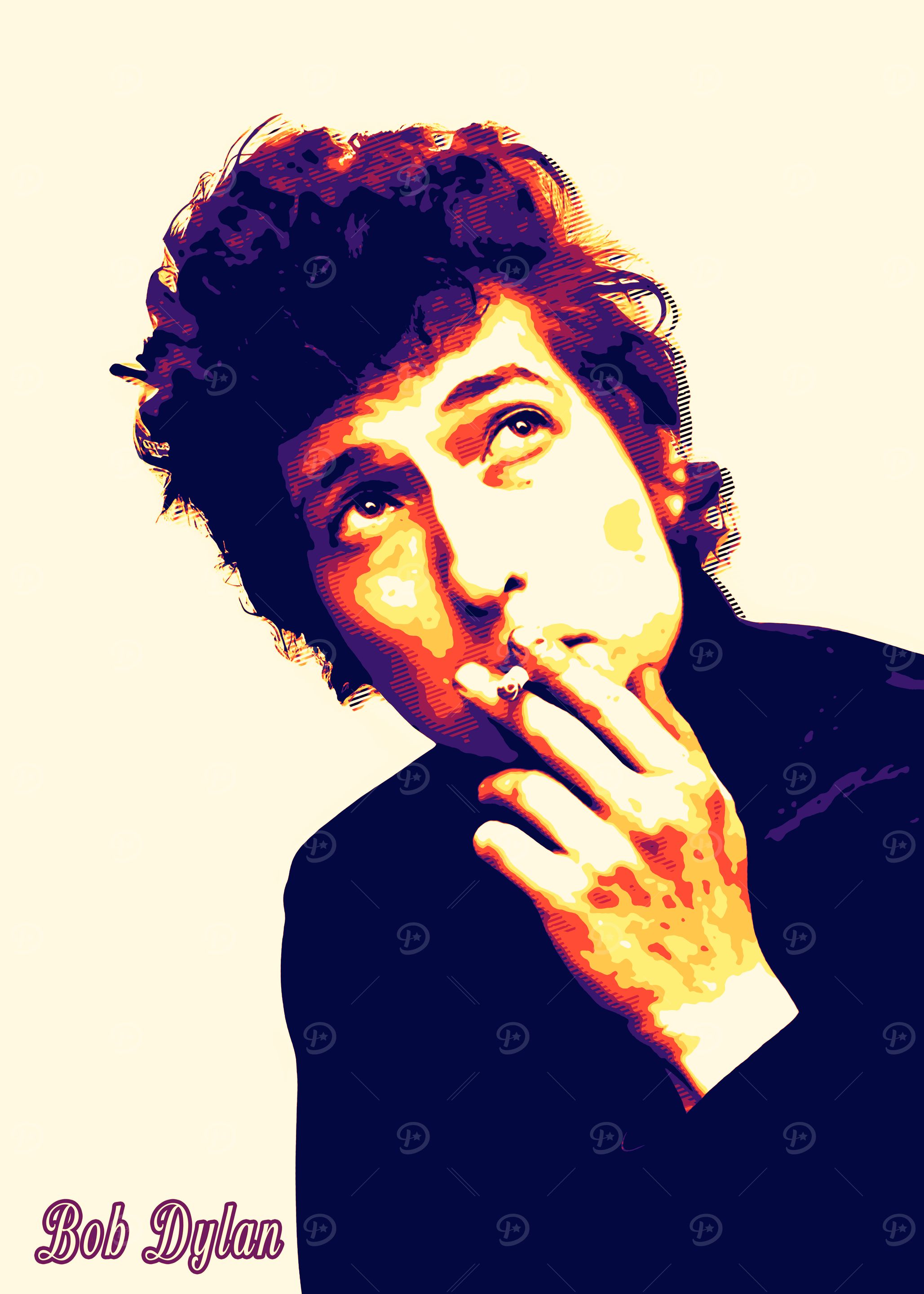 Bob Dylan Pop Art Portrait