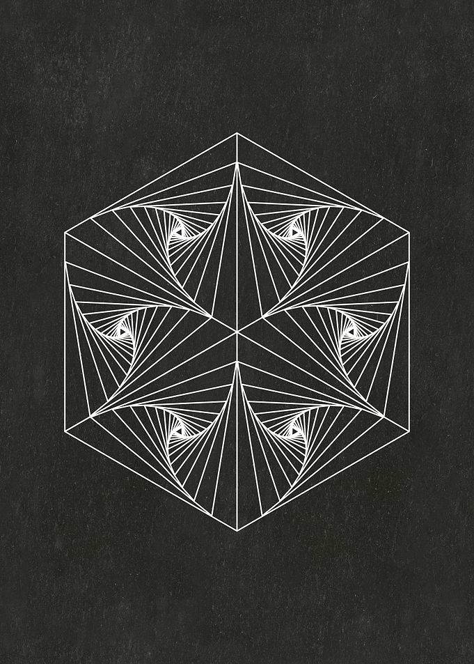 Geometric Hexagon Ginko