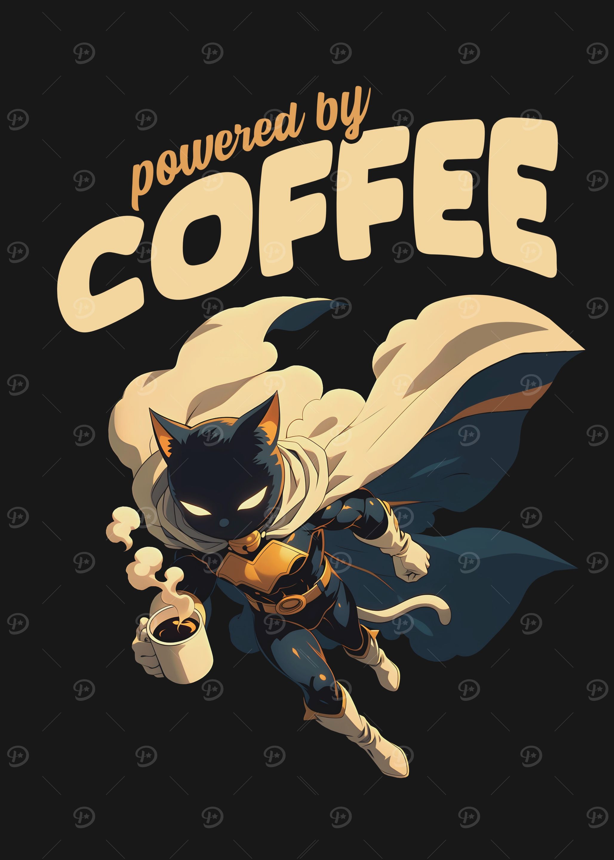 Coffee Cat Superhero