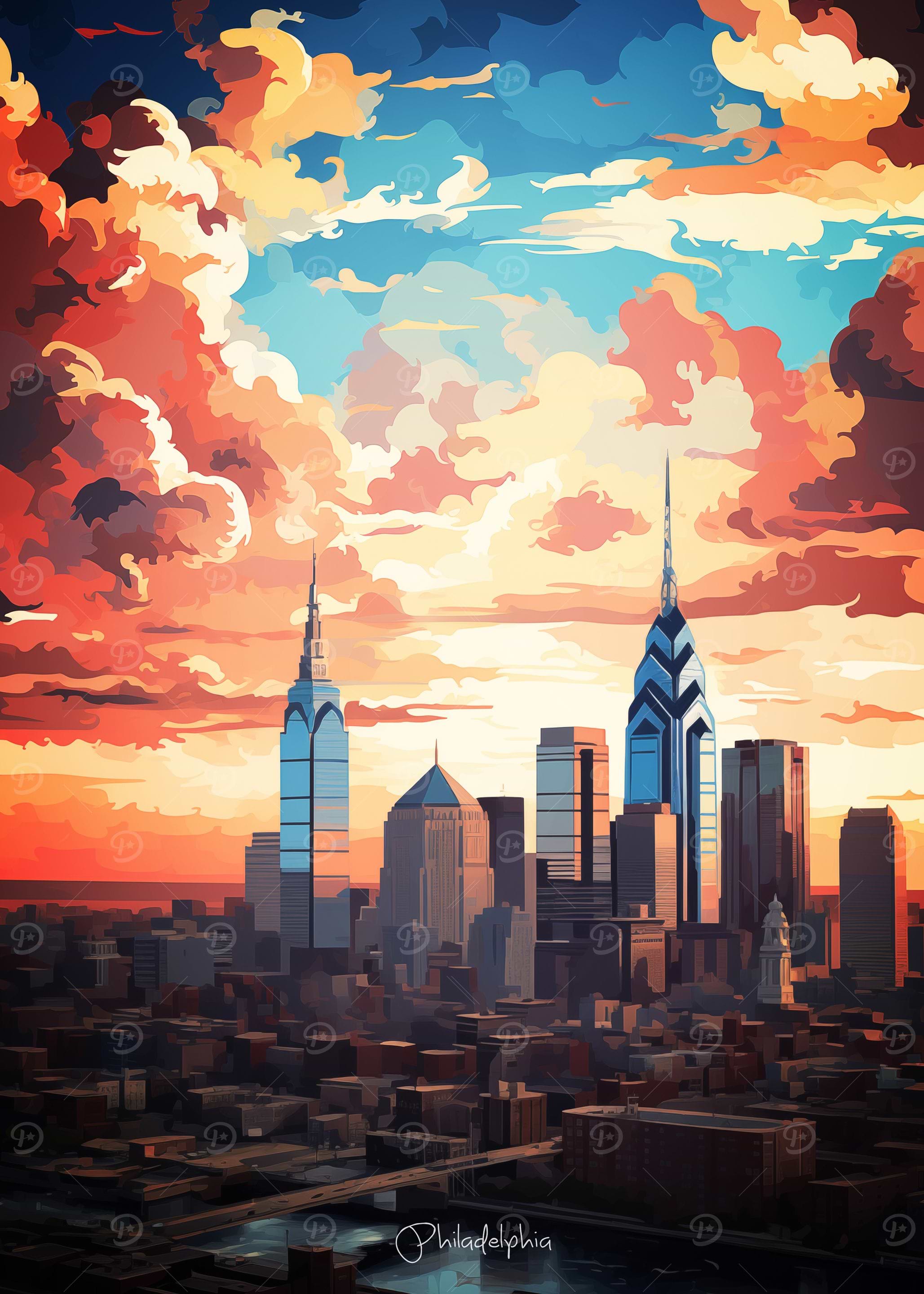 Philadelphia Landscape Oil Painting