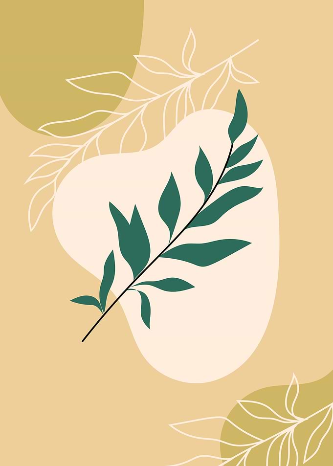 Abstract Green Leaves