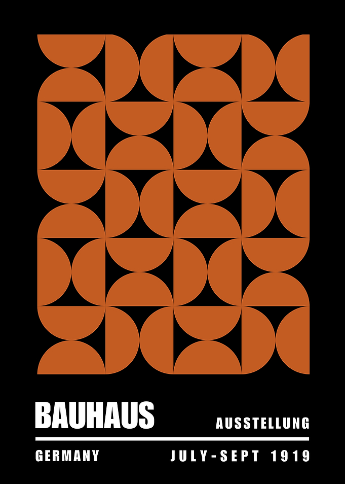 Bauhaus Geometric Poster